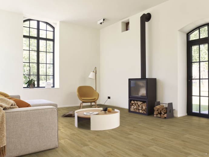 Sol vinyle dans un salon