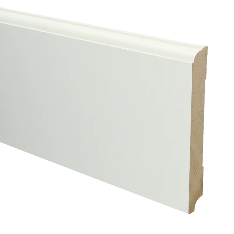16051 MDF plinthe contemporain. 150x18 blanc RAL9010.